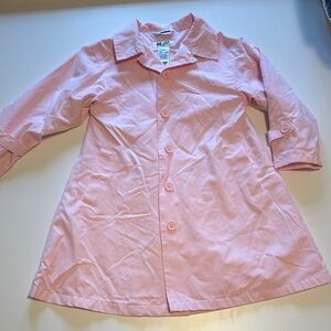 Nordstrom kids Pink Button-Up Trench Coat
